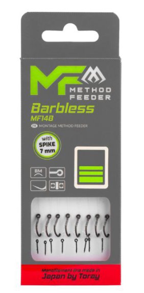 PRZYPON MF - Z IGŁĄ - hak bez zadziora nr 14 / żyłka: 0.18mm/10cm - op.8szt.