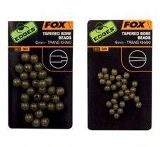 Fox Edges 4mm Tapered Bore Beads trans khaki