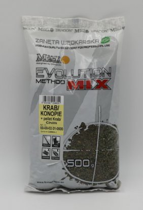 Evolution Method Mix 500g Krab/Konopie + pellet