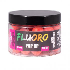Boilies Pop-Up Fluoro Wild Strawberry 14mm 150ml
