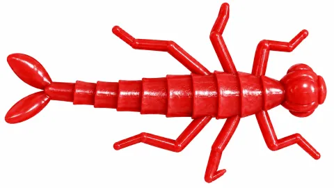 Larwa ważki 5cm  CZERWONA (opakowanie 5szt)