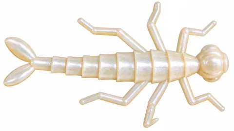 Larwa ważki 5cm  PERŁOWY (opakowanie 5szt)