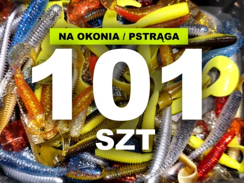 Zestwa 100szt gum na okonia/pstrąga G100