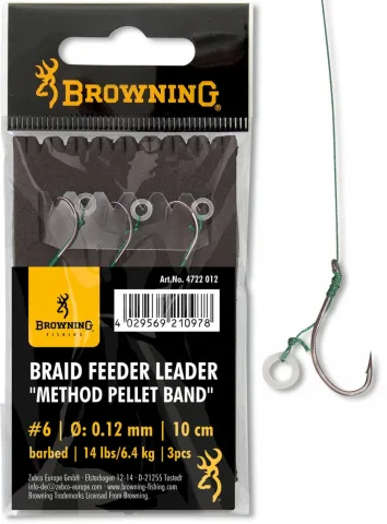 Browning Feeder Leader Method Pellet Band brazowy 0.12mm 10cm 6 — zdjęcie 2