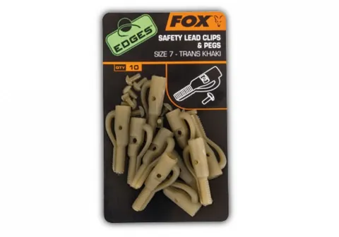 Fox Edges Size 7 Lead Clip + Pegs - trans khaki — zdjęcie 2