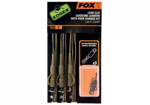 Fox Edges Dark Camo Leadcore Leadclip Rigs