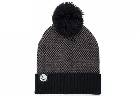 Fox Chunk Grey Black Bobble Hat — zdjęcie 5