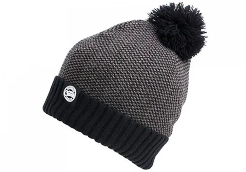Fox Chunk Grey Black Bobble Hat — zdjęcie 2