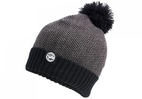 Fox Chunk Burgundy Black Bobble Hat — zdjęcie 6