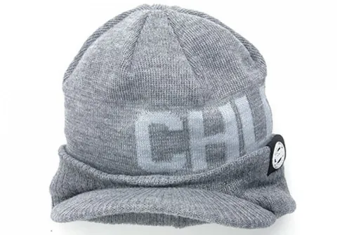 Fox Chunk Grey Peaked Beanie — zdjęcie 3