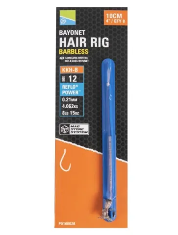 Przypony Preston KKH-B Mag Store Hair Rigs - 4" / BAYONET / roz.12