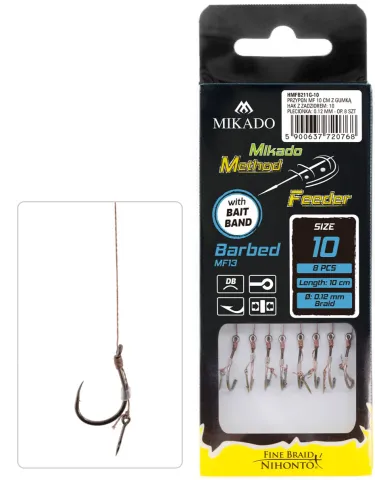 Z IGŁĄ nr 4 plecionka 0.16mm 10cm 8szt