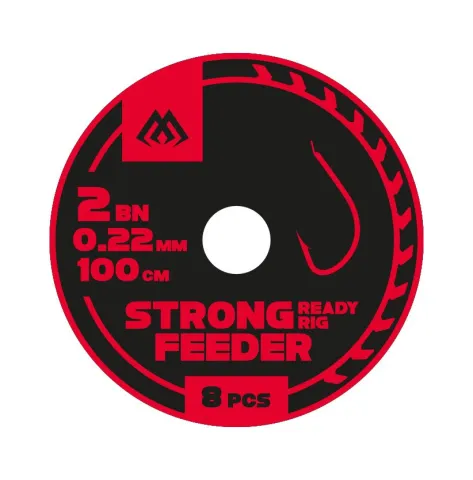 PRZYPONY WIĄZANE - STRONG FEEDER nr 10 BN / żyłka: 0.14mm/100cm - op.10szt.
