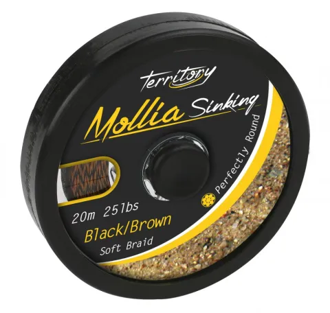 Plecionka Przyponowa Mollia Hooklink 45lbs/20m Czarno Brązowa