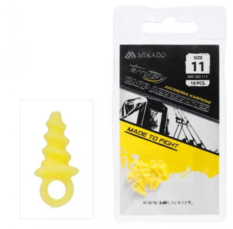Wkręt Do Kulek Proteinowych Plastikowy 11mm Żółty Op.10szt