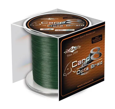 Mikado Carp Octa Braid 0.18 Green 300m