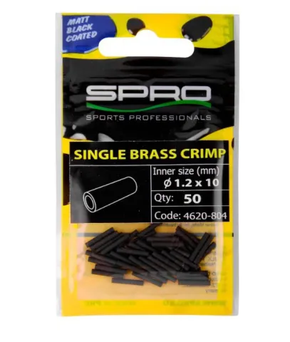 Spro Matte Black Single Br Crimp # 1.0xl10