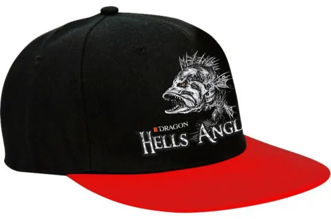Dragon Czapka Hells Anglers Okoń Czarno-Czerwona