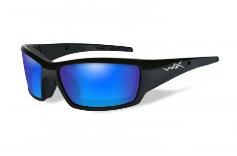 Wiley X Tide Polarized Blue Mirror Gloss Black Frame