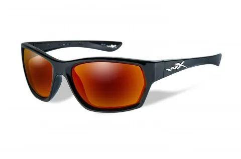 Wiley X Moxy Polarized Crimson Mirror Gloss Black Frame