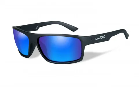 Wiley X Peak Polarized Blue Mirror Matte Black Frame