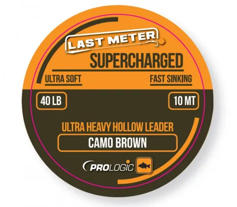Supercharged Hollow Leader 7m 50lbs Camo Brown