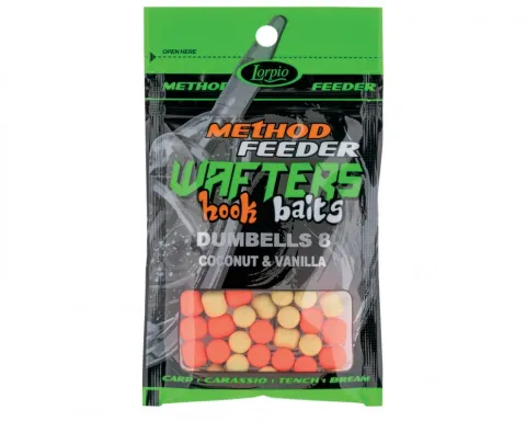 Hook Baits Wafters Dumbells 8 Coconut & Vanilla 15g
