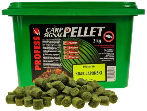 Profess pellet twister – krab japoński 12 mm - wiaderko 3kg