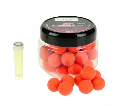Warmuz Baits Truskawka Krem 15mm 150ml + Dopalacz