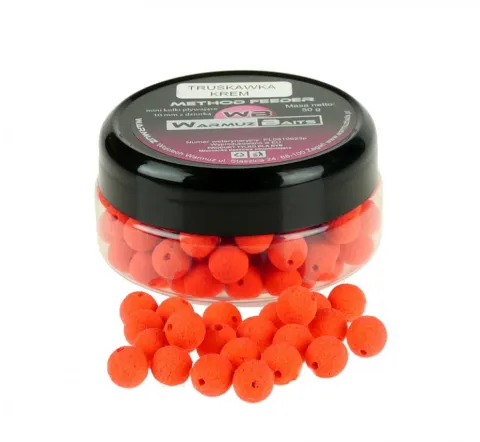 Warmuz Baits Pop-Up Z Dziurką Truskawka Krem 10mm 150ml + Dopalacz