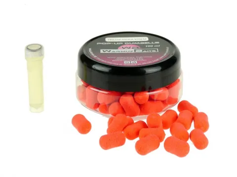 Warmuz Baits Dumbells Truskawka Krem 10mm 150ml + Dopalacz