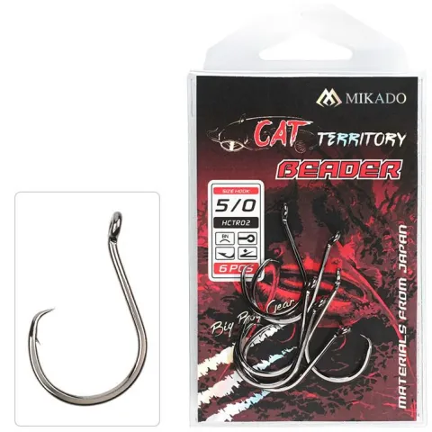 Haczyki na suma Mikado Cat Territory Beader 5/0 6szt