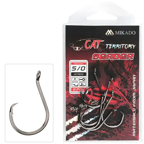 Haczyki na suma Mikado Cat Territory Beader 9/0 3szt