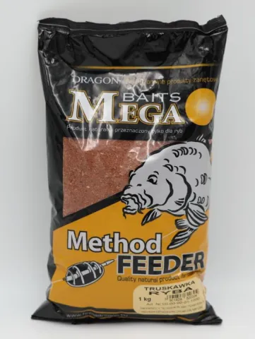 Zanęta MegaBaits Method Feeder 1kg Truskawa-Ryba
