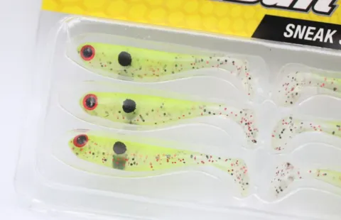Przynęta gumowa Berkley Sneakshad Speckled Lime 2in 6szt — zdjęcie 2