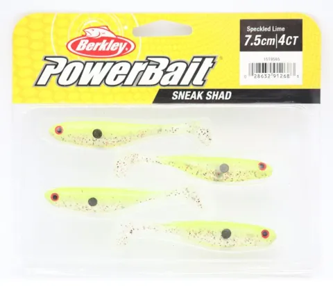 Przynęta gumowa Berkley Sneakshad Speckled Lime 3in 4szt