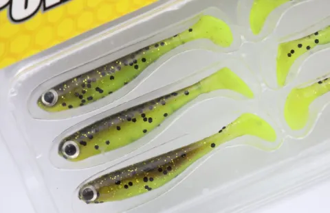 Przynęta gumowa Berkley Sneakshad Brown/Chartreuse 2in 6szt — zdjęcie 2