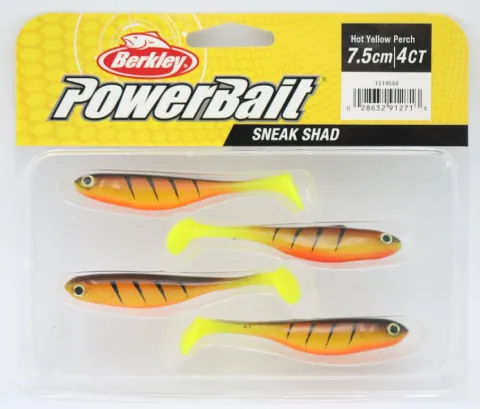 Przynęta gumowa Berkley Sneakshad Hot Yellow Perch 3in 4szt