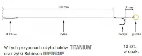 Przypon z gumką MF 502BM rozm. 12 śr. 0,172mm (10 szt.)