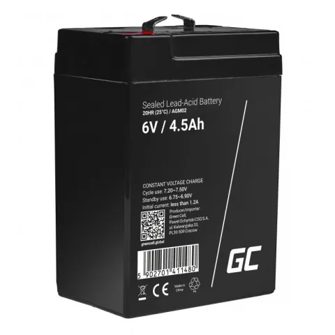 Akumulator AGM Green Cell 6V 5Ah — zdjęcie 3