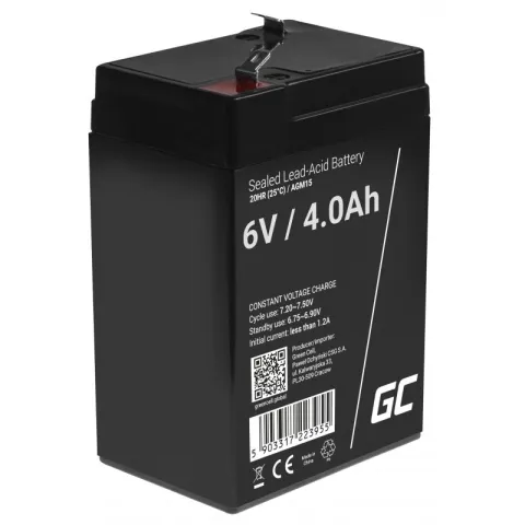 Akumulator AGM VRLA Green Cell 6V 4Ah — zdjęcie 3