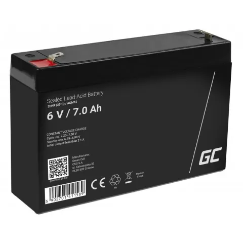 Akumulator AGM Green Cell 6V 7Ah