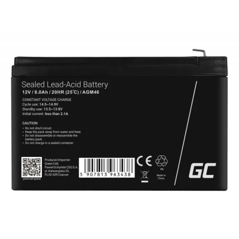 Akumulator AGM VRLA Green Cell 12V 8Ah