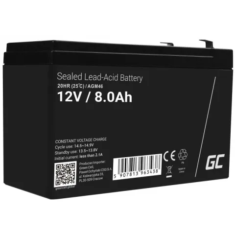 Akumulator AGM VRLA Green Cell 12V 8Ah — zdjęcie 3