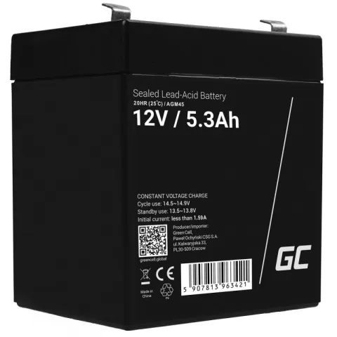 Akumulator AGM VRLA Green Cell 12V 5.3Ah