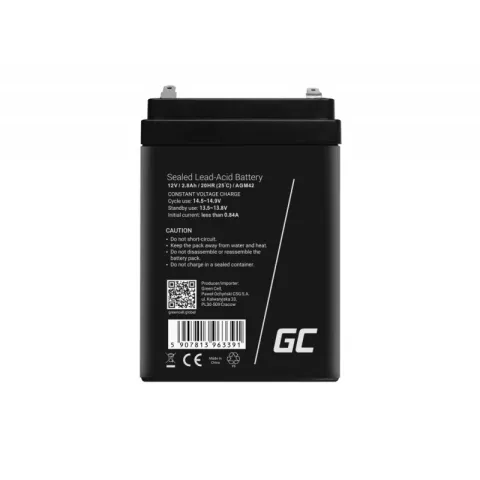 Akumulator AGM VRLA Green Cell 12V 2.8Ah — zdjęcie 3