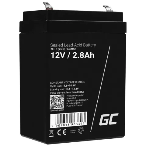 Akumulator AGM VRLA Green Cell 12V 2.8Ah