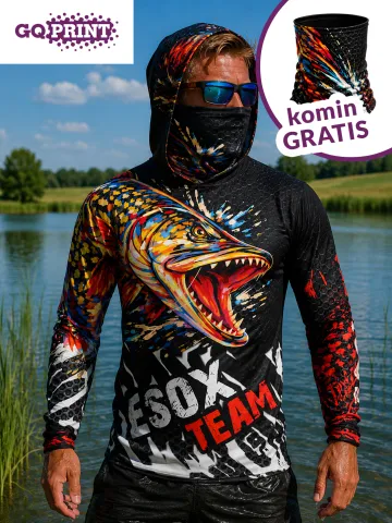 Pike King Team Koszulka zawodnicza UV + komin