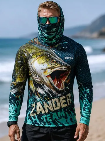 Koszulka wędkarska Zander Team Safari UV + komin