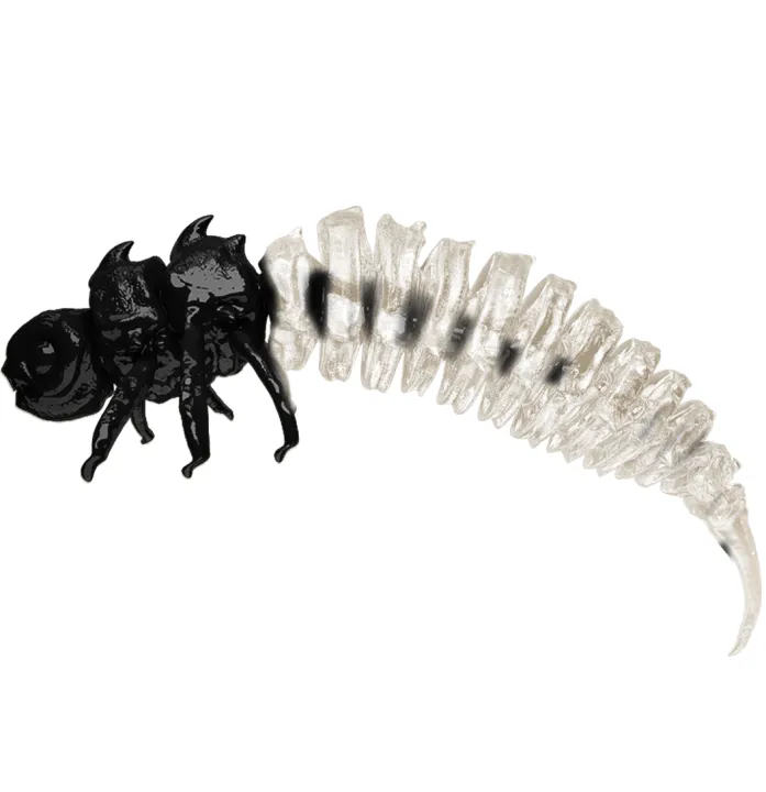 Larva BigFatBug 5cm opakowanie 5szt CZARNO-PERŁOWY